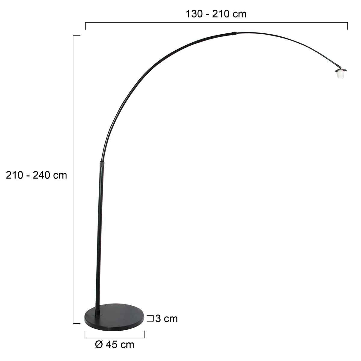 Vloerlamp Steinhauer Gramineus - Zwart