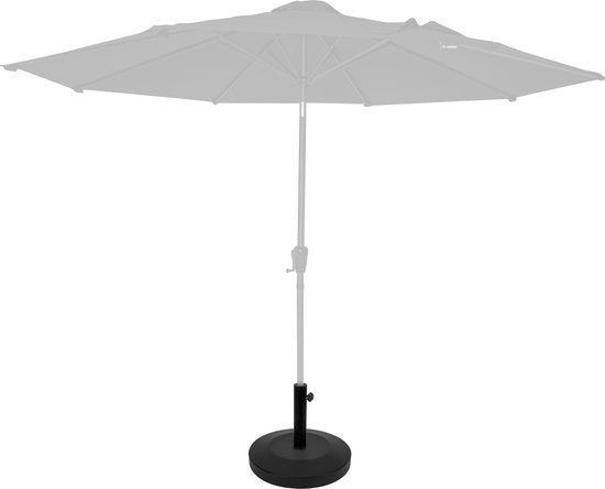 VONROC Parasolvoet Rond – 25kg – Beton en gepoedercoat staal - Geschikt voor stokdiameter 35/38/48mm - Voor VONROC parasol Rosolina, Recanati, Rapallo & Torbole