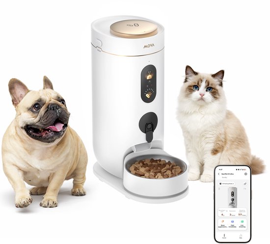 NutriPal 10 Ultra – Slimme Automatische Voerbak voor Katten met HD Camera, App-bediening - 4L - Wit