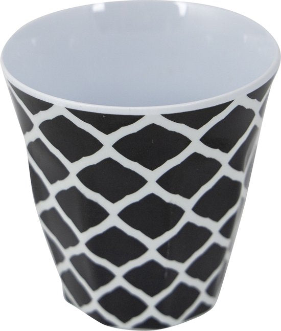 Bo-Camp - Servies - Mix & Match - 16 Stuks - Zwart/Wit