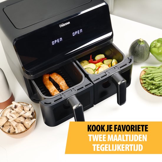 Tristar FR-9037 - Airfryer XXL - 6,2L - Met kijkvenster - 10 Bakprogramma's - PFAS-vrij