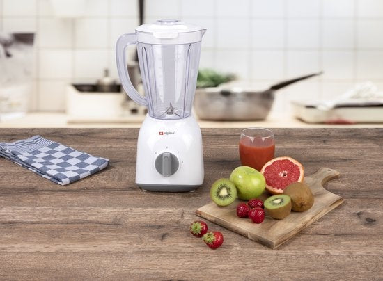 alpina Blender - 1,5 Liter - 400 Watt - Turbofunctie - Kunststof Kan - Wit
