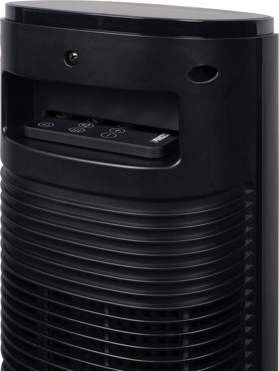 Princess DC Torenventilator 91cm– Extra Stil - 12 snelheden – 4 windmodi – 90° oscillatie – Timer 1-24uur – Met Afstandsbediening – Zwart - 352370