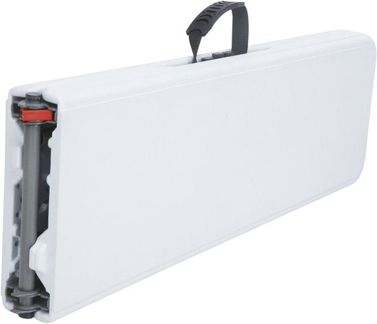 AXI Elba Bierbank opklapbaar – Wit – 183 cm – Inklapbaar – Met Handgrepen – Perfect om mee te nemen - Stalen Frame & HDPE Kunststof – Tot 320 kg – Draagbaar & Ruimtebesparend