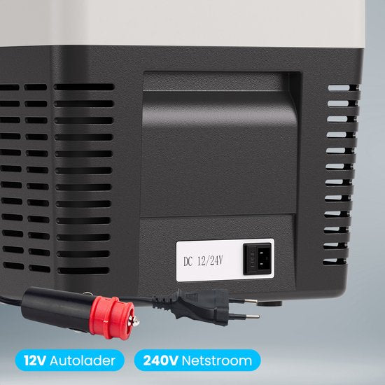 Auronic Elektrische Koelbox - Frigobox - Compressor - 12V 230 Volt - Auto - 25L - Zwart/Grijs