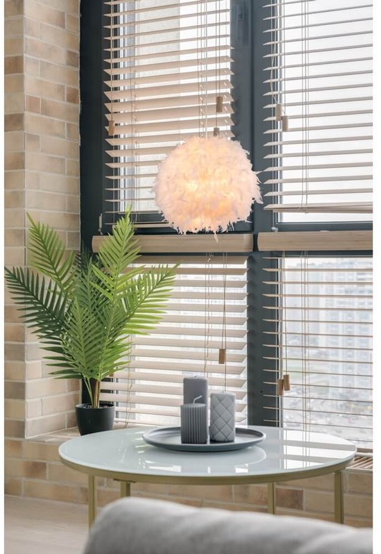 Globo - hanglamp - Katunga - wit - kunststof - Ø 45cm - E27 - 15057