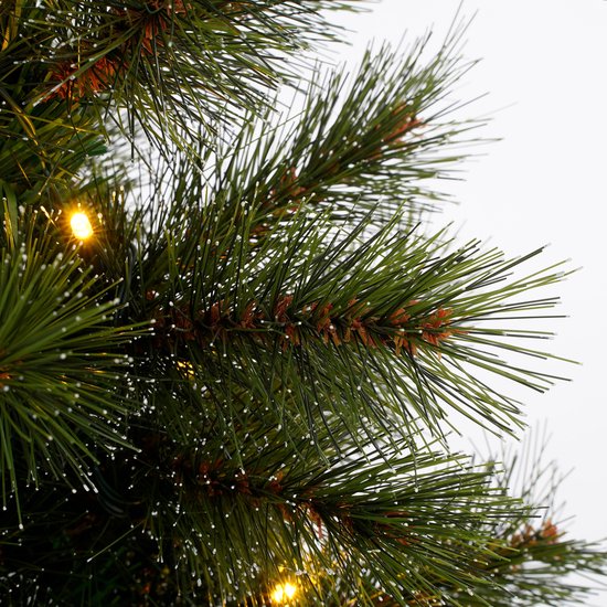 Black Box Trees Glendon Kunstkerstboom in Pot met 30 LED lampjes - H90 x Ø51cm - Groen