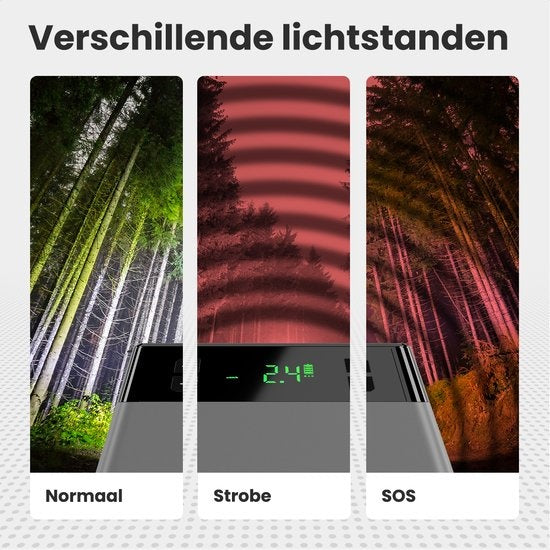 Auronic 12V Jumpstarter  Startondersteuning voor Auto's - Met Compressor en Bandenpomp - 1200A - 3L Diesel 6L Benzine - Zwart/Grijs