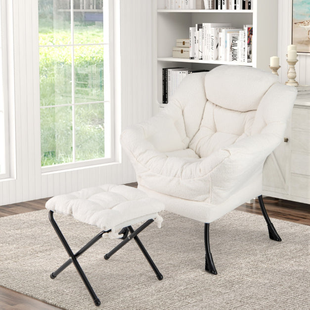 Coast Fauteuil - PP-Katoen - Max 150KG - Incl. Voetsteun - 80 x 74 x 97 cm - Wit