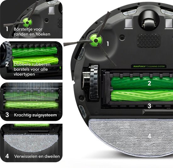 iRobot Roomba Combo® i8+ - Robotstofzuiger met Dweilfunctie - Zelfledigend - Ideaal voor Huisdieren - i8578