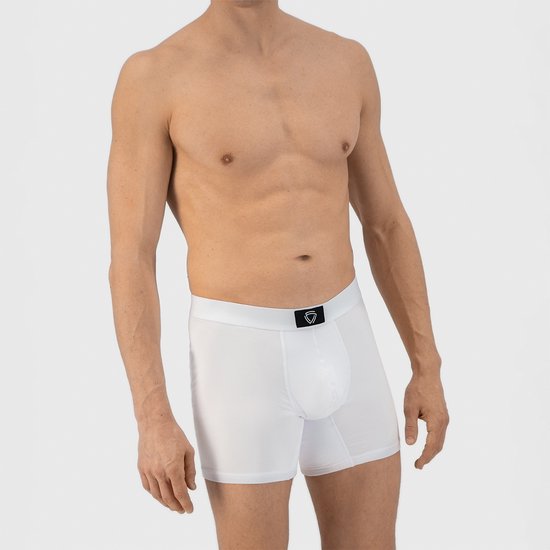 Fibershirts Anti-Zweet Boxershort - Ingebouwde Zweetpad - Ademend MicroModal - Anti-Transpiratie - Heren - Maat XL - Wit