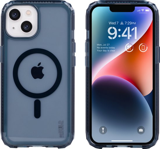 SoSkild Hoesje  iPhone 15 Plus - MagSafe - Defend Heavy Impact Case - Doorzichtig Magnetisch Magsafe Hoesje - Smokey Grey