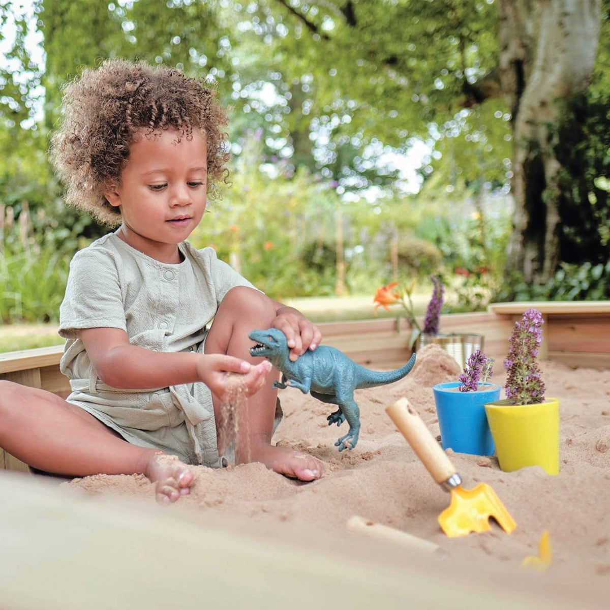 Plum Play Giant Houten Zandbak met Deksel 1,5 x 1,5 m – Natuurlijk Hout