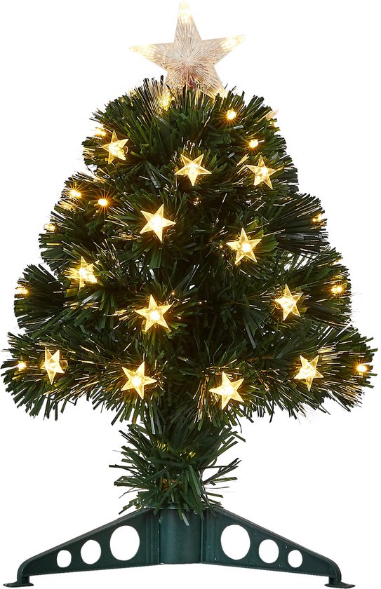 Luca Lighting Mercury Kunstkerstboom met Fibre Optic Verlichting - H45 x Ø25 cm - Groen