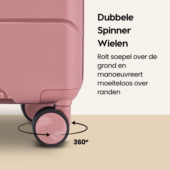 SC Urban Adventurer - Medium Reiskoffer - Cijferslot - 44x27x66cm - 78L - Reiskoffer met Kofferslot - Spinner wielen - Roze