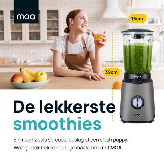 MOA Special Edition Titanium Blender - Krachtige Blender - 1,5 liter - 1000 Watt - TB61T
