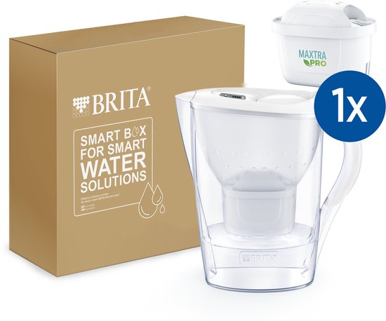 BRITA Waterfilterkan Marella Cool - 2.4L - Wit - incl. 1 MAXTRA PRO Pure Performance Waterfilter – Past in de koelkast - Filter drinkwater van kalk, chloor, PFAS, herbicide, pesticide en meer*