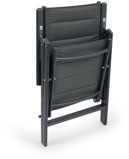 909 OUTDOOR Tuinstoelen met Padding Set/2 - Inklapbaar - Verstelbaar - Aluminium&Polyester- 67x56x106 cm