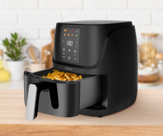 Tomado TAF3010B - Airfryer - Heteluchtfriteuse - 3 liter inhoud - Digitaal display - 300 gr friet