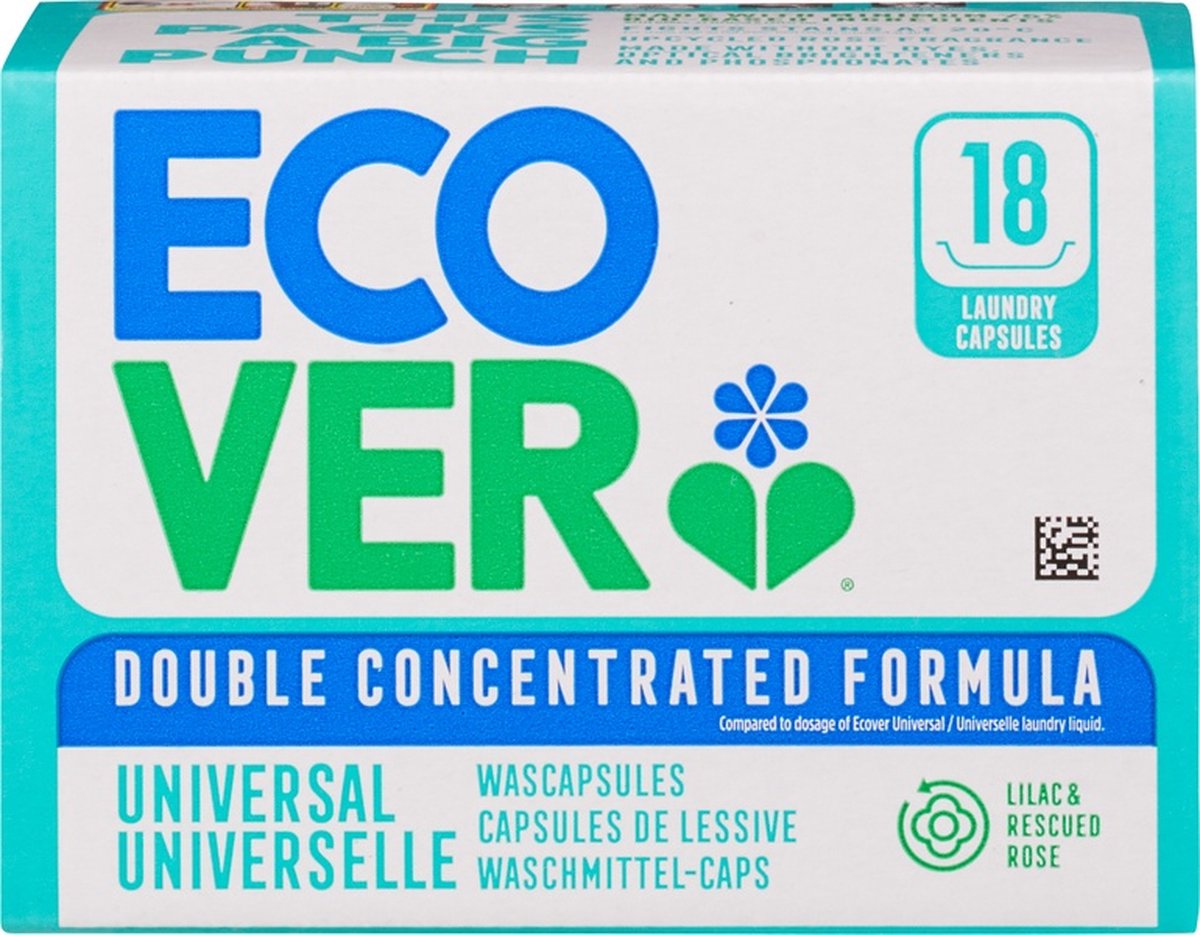 Ecover Wascapsules Universal Lilac & Rescued Rose - 18 Wasbeurten
