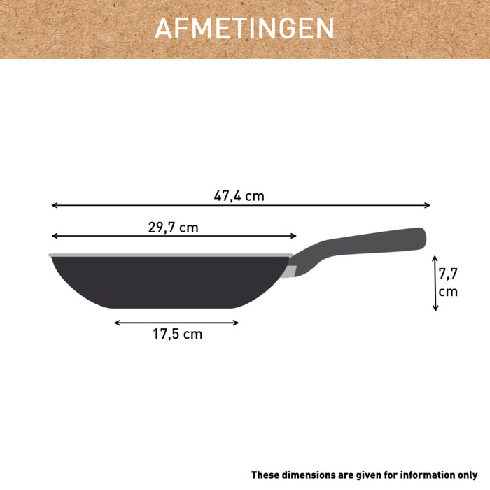 Tefal Renew Black ON Keramische Wokpan – Ø 28 cm – Zwart
