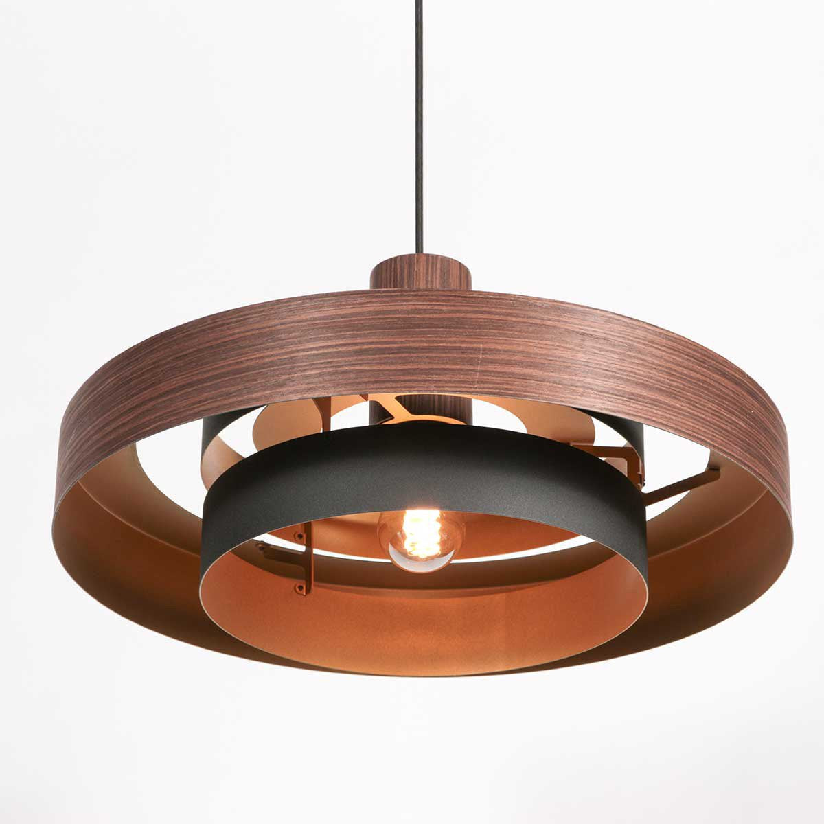 Anne Lighting - hanglamp - Flinter - bruin - metaal - Ø 50cm - E27 - 3329E