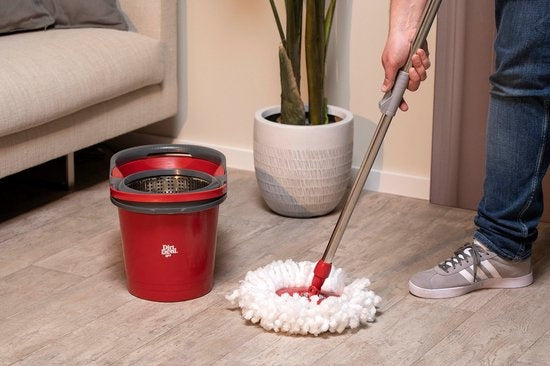 Dirt Devil Dweilsysteem met Wringer - 16 L - 17⌀ x 98 - 118 CM - Rood