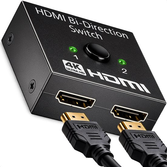 Skoov HDMI Switch 2 in 1 uit - Plug & Play - Dolby / 3D - Splitter - 4K - 60HZ - Premium - Universeel - Game - TV - Extender - Accessoires