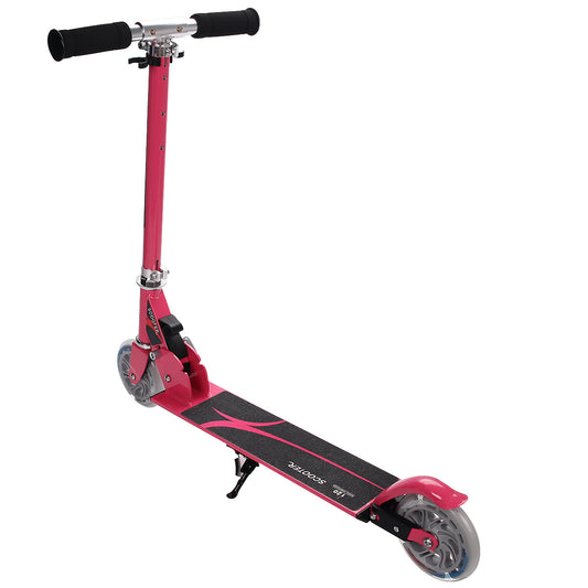Coast Kinderstep met LED - Opvouwbaar - Max. 70 kg - Verstelbaar stuur - Roze