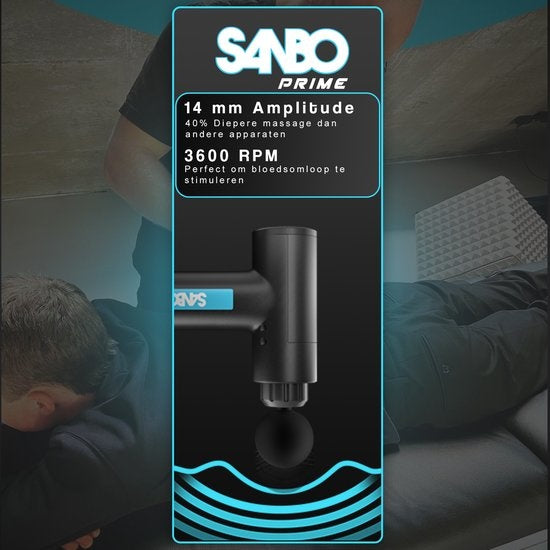Sanbo® - Massage Gun Prime - sport en relax massage - exclusief koffer