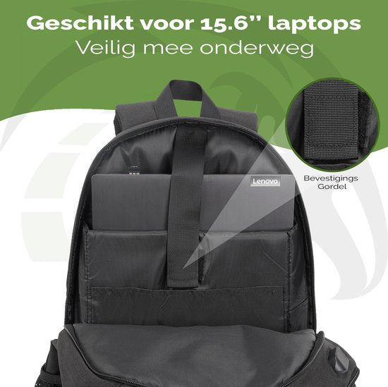 Travelhawk Rugzak - 28L - 15.6 inch - Laptop Rugzak - Rugzakken - Rugtas - Heren & Dames - Waterafstotend - Met USB Oplaadpoort