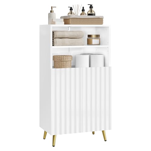 eSituro Badkamerkast Vloermodel Wit 50 x 30 x 93 cm met Verstelbare Planken