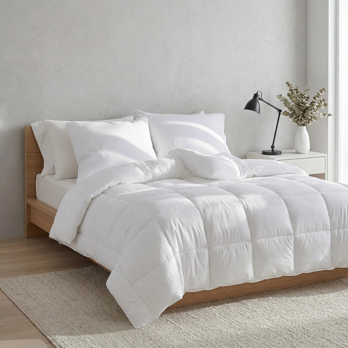 Bedsure 4 Seizoenen Dekbed 155x220 cm - Oeko-Tex Gecertificeerd - Wit