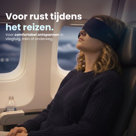 PurelyGoods® Slaapmasker - Oogmasker - Verduisterend - Mannen en Vrouwen - Katoen - Zwart