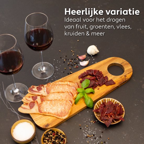 Vita5 PRO 7 Voedseldroger – Droogoven - RVS – 24-Uurs Timer – Led-bedieningspaneel – Dehydrator – 7 Laags