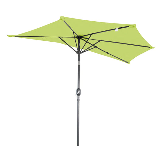 Angel Living Halve Zweefparasol 270 cm – Wandparasol Halfround – Appelgroen