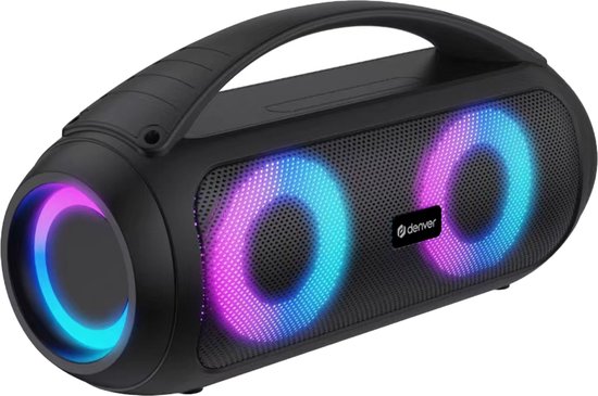 Denver Bluetooth Speaker Draadloos - Lichteffecten - Muziek Box - AUX - TWS Pairing - BTG616
