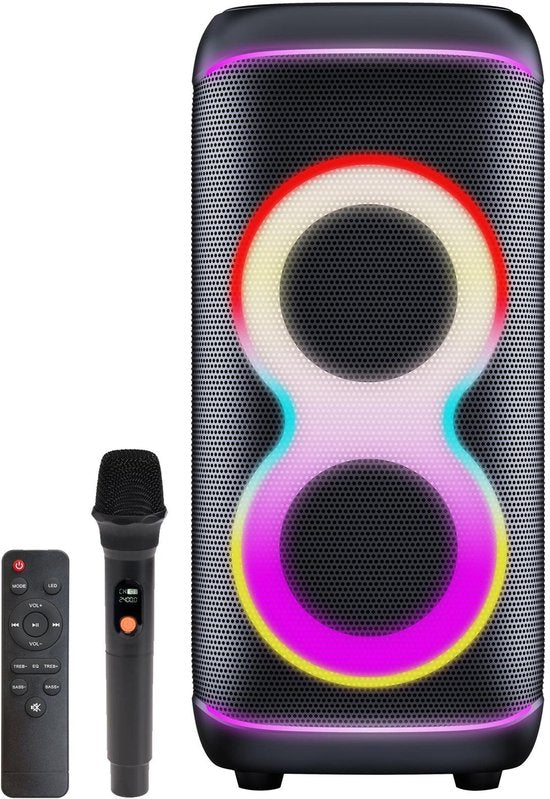 Denver Bluetooth Speaker Party box - Discolichten - Partybox - Incl Microfoon - Luidspreker - BPS370
