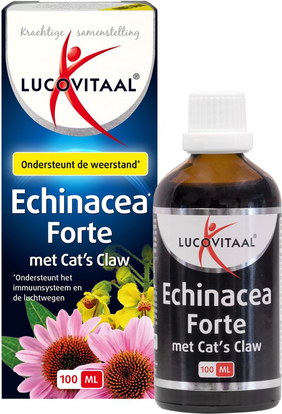 Lucovitaal - Echinacea Cat's Claw Weerstand druppels - 100 ml - Voedingssupplement
