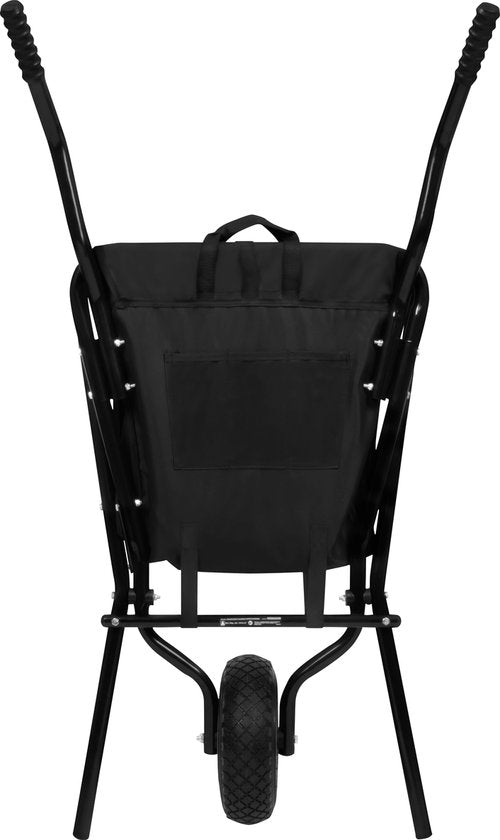VONROC Opvouwbare kruiwagen – 50 liter – 30 kg. laadvermogen – Ideaal voor het afvoeren van tuinafval