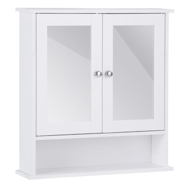 Coast Badkamerkast met spiegel & legplank - 58,5 x 56,5 x 13,5 cm - Wit