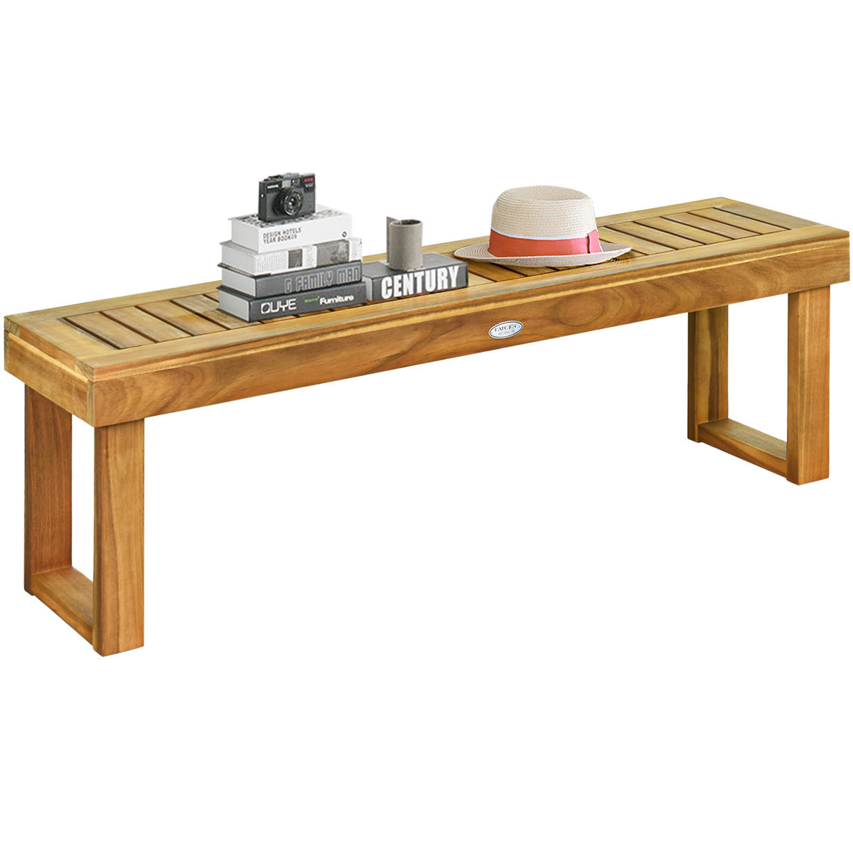 Coast Bench vaste houten tuinmeubels houten bank tuinbank veerkrachtig tot 360 kg 132 x 34 x 43,5 cm teak