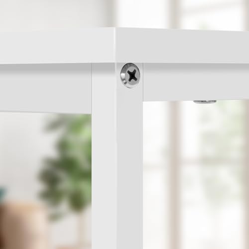 Woltu Bureau met Metaal Frame - Wit - 100 x 50 x 75 cm
