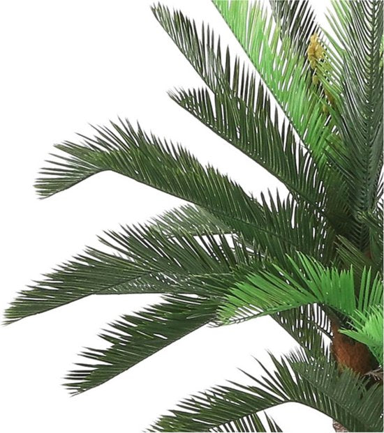 Mica Decorations grote Cycas Palm kunstplant - groen - H150 x D95 cm - top kwaliteit
