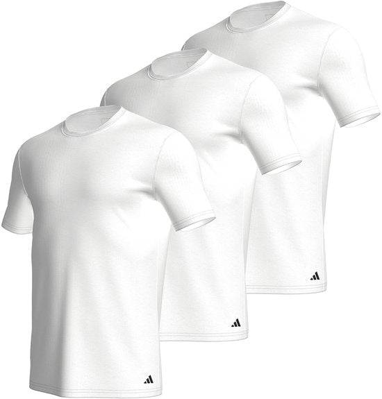 adidas Sportswear 3PK Crew Neck Shirt - Active Core Cotton - Onderbroek Mannen - 3x wit