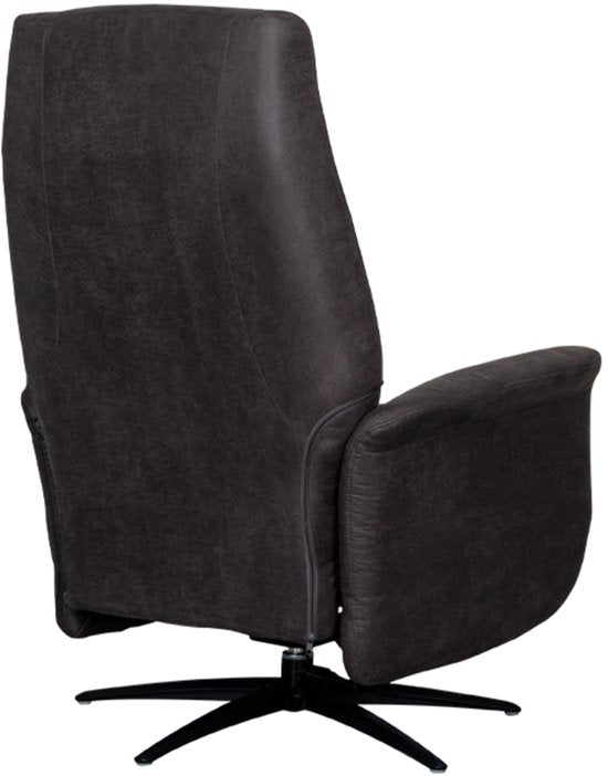 LABEL51 Stockholm Fauteuil - Grijs - Stof - One Size - - - Draaibaar - Met Armleuning