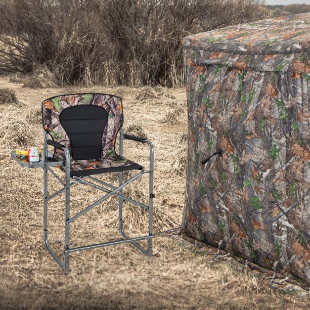 Coast Campingstoel met Tafeltje - Hoog - Max. 150 kg - 62 x 56 x 110 cm - Camouflage