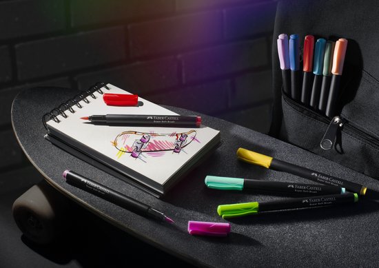 Faber-Castell brushpennen - Black edition - 20 kleuren in karton etui - FC-116452