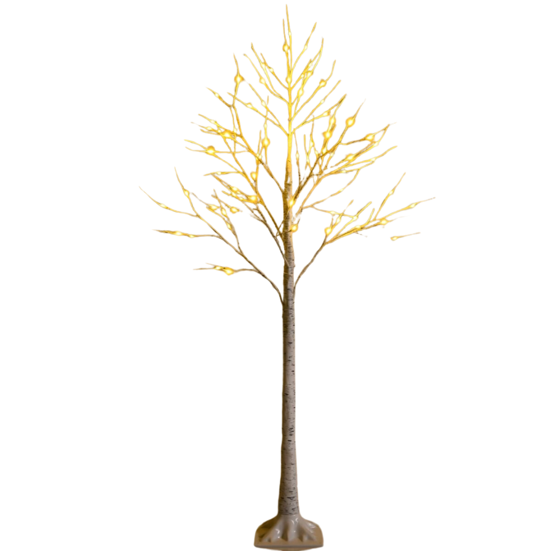 Coast Verlichte Kunstmatige Berkenboom - 72 Warm Witte LED-Lampjes - 150 cm Hoog - Wit