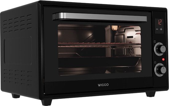 Wiggo WMO-E657(B) - Vrijstaande Mini Oven - Electrisch - 60 CM - 65 liter - 2000 W - 5 Jaar Garantie - Zwart